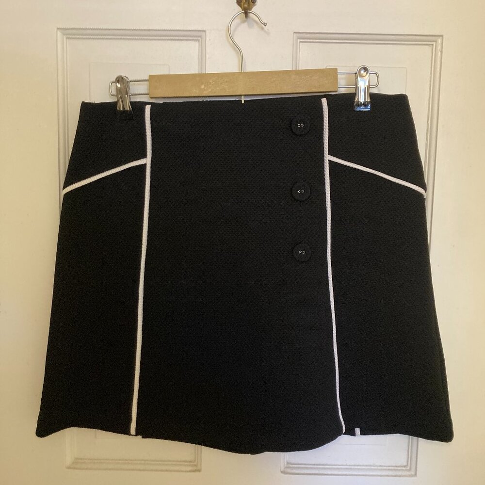 Womens A-Line Elastic Waist Thick-Knit Mini Skirt